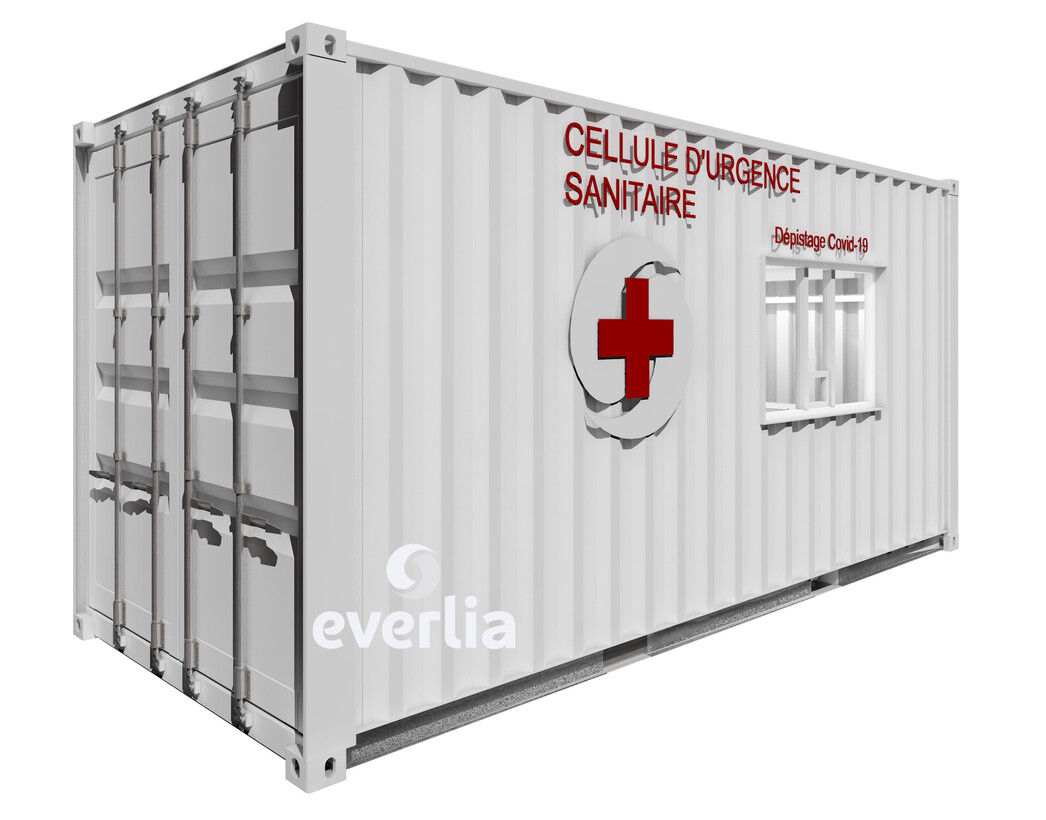 cellule d'urgence sanitaire en container conteneur