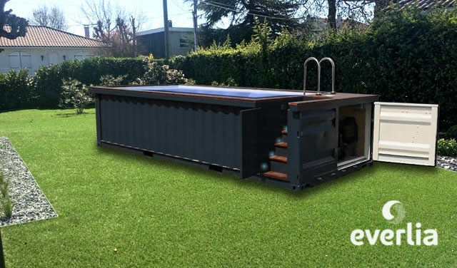Piscine Container Hors Sol Maison Conteneur Everlia Industriel