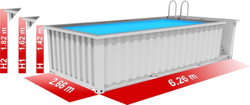 Piscine Container Hors Sol Maison Conteneur Everlia Industriel